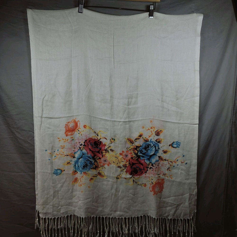 Pashmina Brand Viscos Floral Print Patterned Scarf‎ Shawl